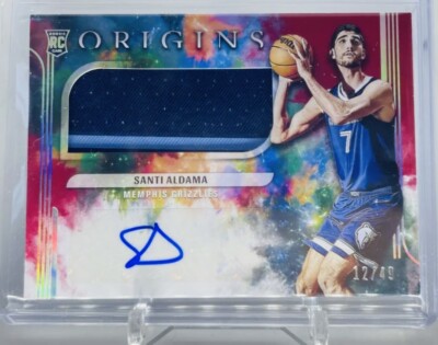 Santi Aldama 2022 Panini Origins RPA 2 Color Prime Rookie Patch 