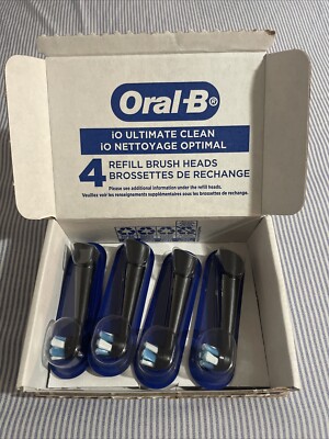 4 -Oral-B iO Series Ultimate Clean Replacement Brush Heads New- Open Box