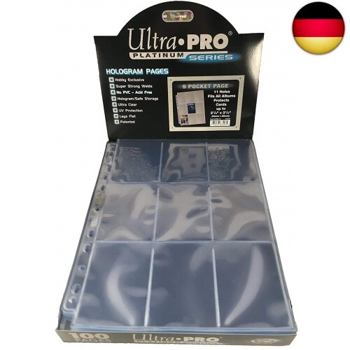 Ultra Pro Platin 9-Hologramm Seiten (100 Stk.) 11er-Lochung