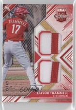 2018 Panini Elite Extra Edition Dual Materials Red 39/49 Taylor Trammell 0b2