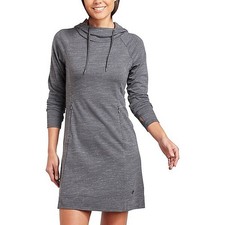 Kuhl Dress Womens Small Helix Gray Hooded Long Sleeve Pockets Soft Outdoor