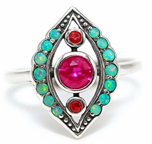 1CT Heat Treated Rubellite Tourmaline 925 Solid Sterling Silver Ring Sz 7 PC12-8