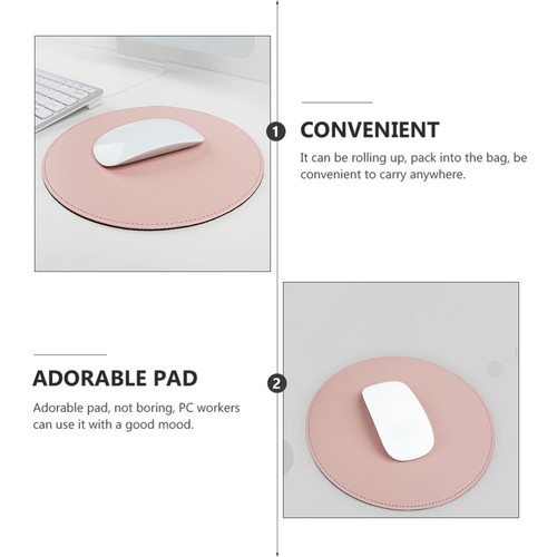 Pad de souris antidérapante 1PC Pad de souris rond pour ordinateur de bureau à - Afbeelding 4 van 12
