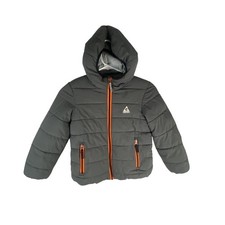 Gerry Jacket Kids 6 Gray Puffer Hooded Fleece Lined Zip Pockets Winter Coat