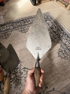 12” WHS Hunt&Sons Brades Wide Heel Vintage Brick Trowel