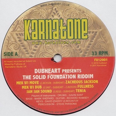 Dubheart - The Solid Foundation Riddim (12'')
