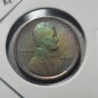 1909-P VDB Lincoln Cent Fine to Very Fine Details Beautifully Rainbow Toned Coin