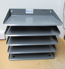 Vintage Retro Bisley 5 Tier Filing Tray Desktop - Metal Home Office Equipment
