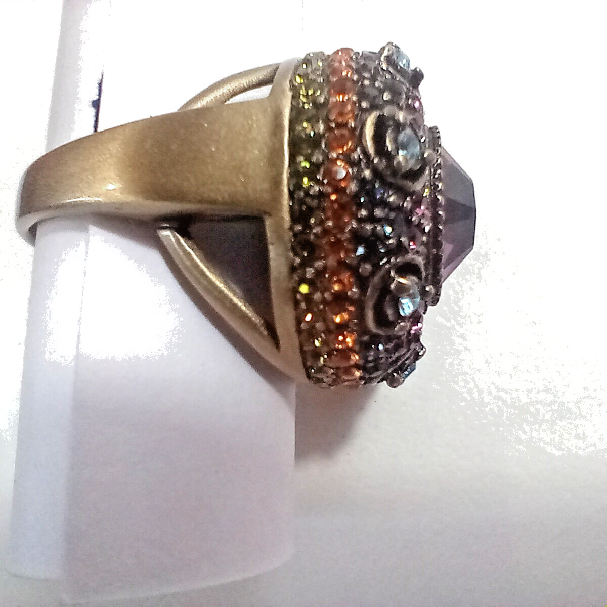 Signed HEIDI DAUS Statement Cocktail Ring Large P… - image 21