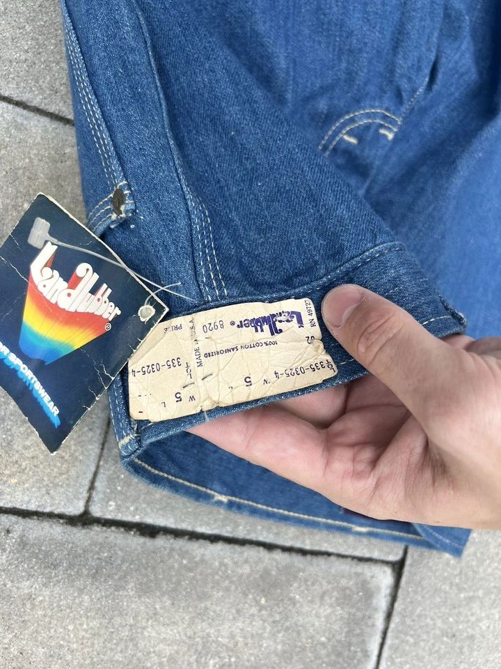 Vintage 70’s With Tags Landlubber Jeans 30/32 Blue Denim USA - Image 3 of 4