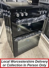 Image of Beko FDC6731K Black Electric Cooker Double Oven Ceramic Hob 60cm PEC