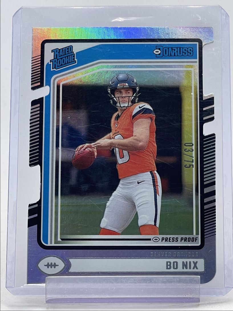 BO NIX 2024 DONRUSS PRESS PROOF RATED ROOKIE DIE CUT SILVER RC /75 Q0797