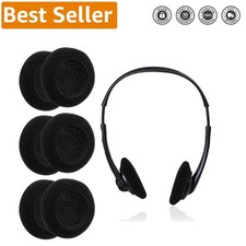 6 Pack Foam Ear Cushions Cover Foam Headphone Replacement Pads 50mm Office Te...