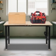48x20in Adjustable Workbench with Power Outlets Heavy-Duty Work Table 2000lbs