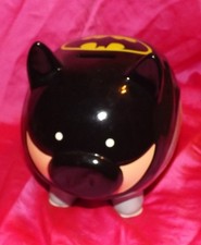 💥 DC Comics Batman Murciélago Cerdo 6 x 7" Cerámica Moneda Alcancía FAB NEW YORK Sin Enchufe
