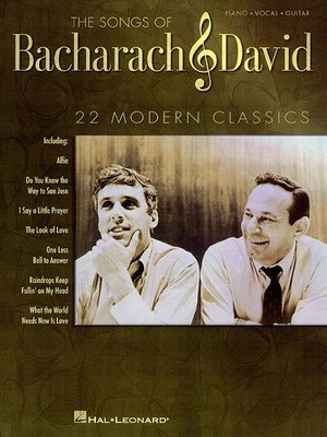 The Songs of Bacharach & David for Piano Vocal Sheet Music Guitar Chords Book