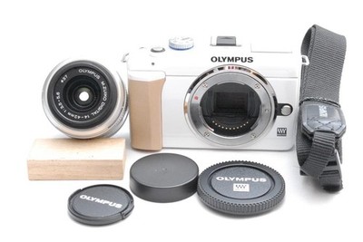 OLYMPUS PEN E-PL1s Mirrorless Camera M.Zuiko 14-42mm White Lens Japan Used
