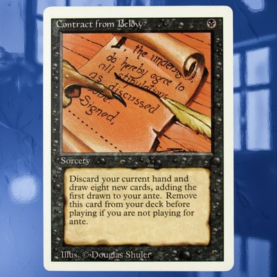 1993 Magic the Gathering MTG Contract from Below Unlimited Edition Card Near-Min