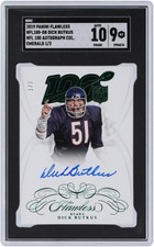 Dick Butkus Chicago Bears Signed '19 Panini Flawless NFL100-DB 1/2 SGC 9/10 Card