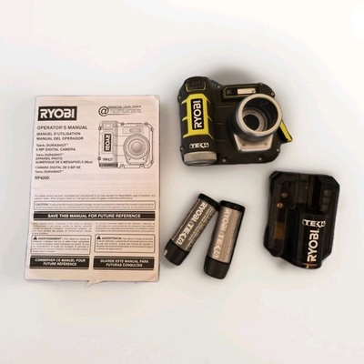 #ad Ryobi Durashot Camera Tek4 RP4200 2 batteries charger partially tested works $59.50