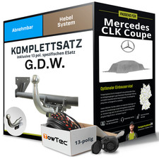 Für MERCEDES CLK Coupe Typ C209 Anhängerkupplung abnehmbar +eSatz 13pol 02- NEU