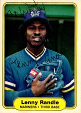 Signed 1982 Fleer - Lenny Randle #516 