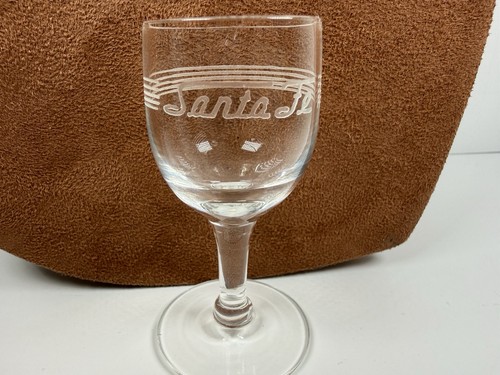 Vintage Santa Fe Railroad 3” Stemmed Cordial Glass
