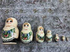 1995 Matryoshka Nesting Doll Handpainted Signed Sergiev Posad Russian 7 Piece