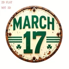 St Patrick's Day March 17 Vintage Tin Metal Signs Home Décor Wall Art 8x8