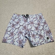 Roark The Passage Series Boardshorts Multicolor Drawstring Waist Men's Size 33