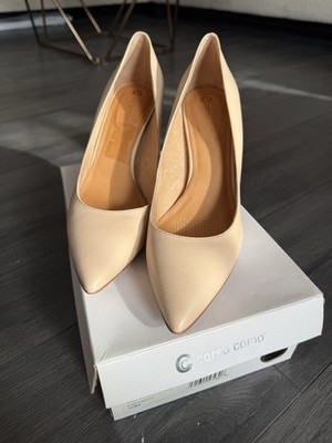 Corso Como Pensie Nude Pointed Toe Pumps Women s Size 10M Goat Leather Heels New