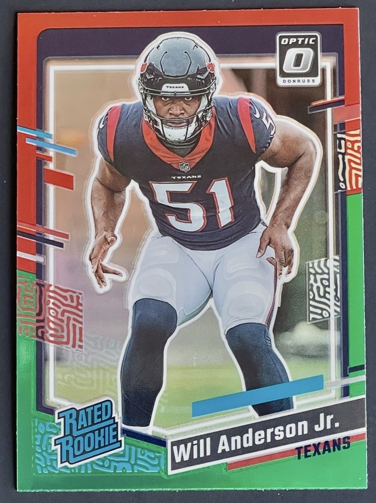 2023 Donruss Will Anderson Jr. Rated Rookie Red & Green  Optic Preview RC #342