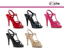 HIGH HEEL STILETTO T RIEMEN SANDALE SCHUHE PLEASER FLAIR 420 GRÖSSEN 3-13