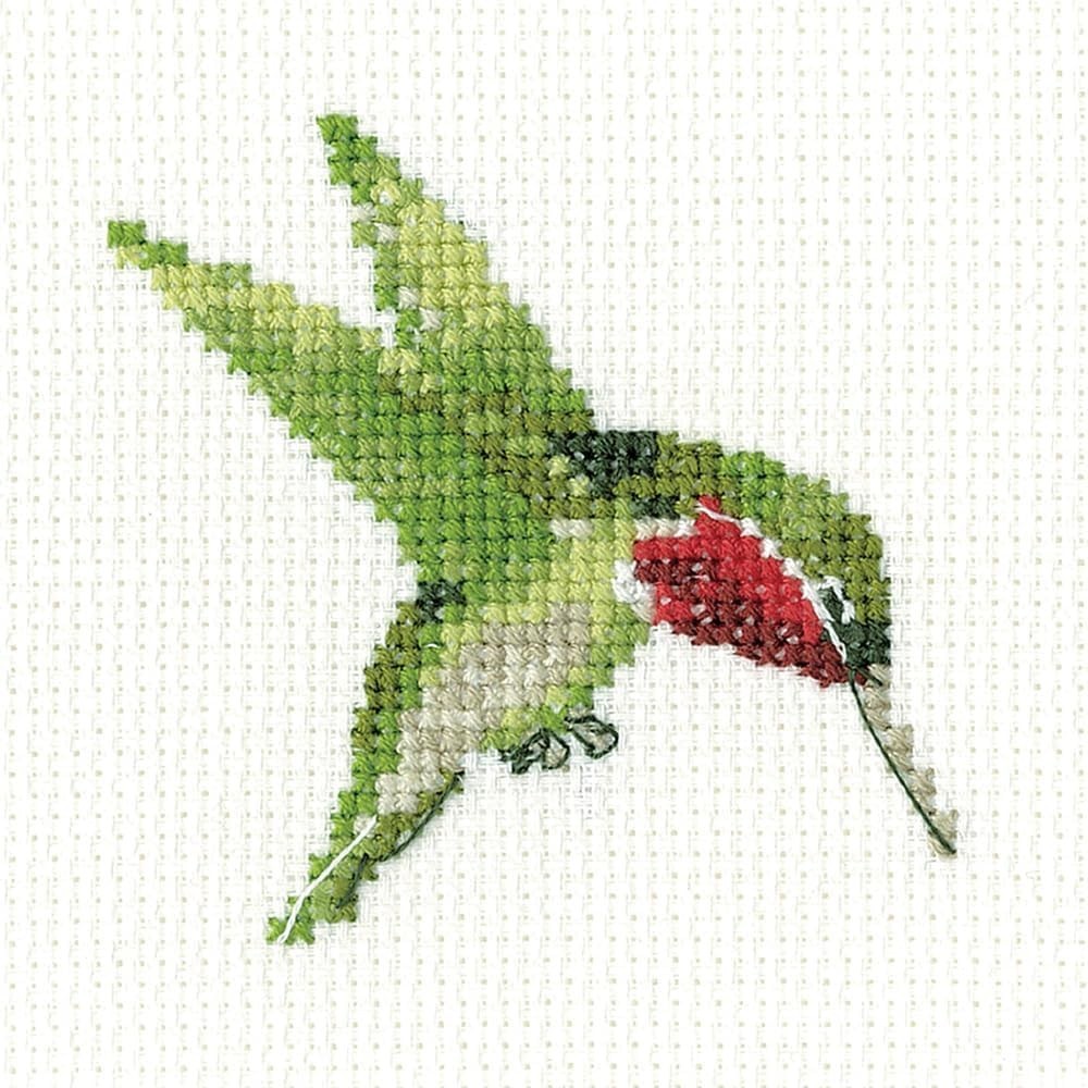 Heritage Crafts Cross Stitch Kit - Little Friends, Hummingbird