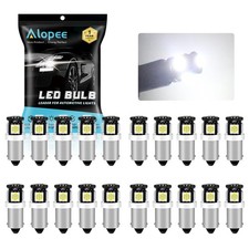 20 Pack 1445 Led Bulb White Dc 12v For Ba9s 1815 1816 1820 1893 1895 53 57
