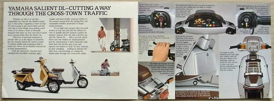 YAMAHA SALIENT DL 49cc MOPED Sales Brochure c1984 #LIT-3MC-0107803-84E - Image 2 of 2