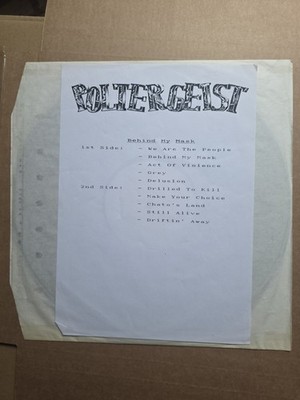 POLTERGEIST Behind My Mask LP TEST PRESSING 1991 NM Play /VG Visual Swiss Thrash