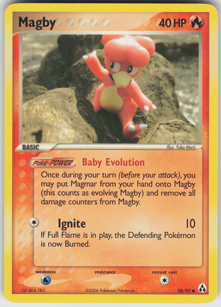 magby pokemon card value 2004 EX: Team Rocket Returns #024/109 Reverse Holo Price Guide Pokemon Call of Legends Magby #46 Age Group Magby 2002 Expedition #052/165 Base