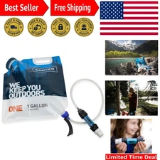 Portable 1-Gallon Gravity Water Filtration System - Ideal for Camping and Prep