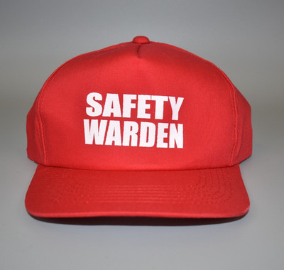 Vintage Safety Warden Novelty Snapback Cap Hat