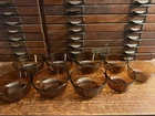 Lot 9: (6) 10 oz Anchor Hocking Amber Glass Custard Cups Ramekins (3) 6 oz 434