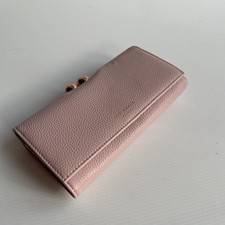 Ted Baker Josiey bobble clasp matinee purse NEW pink leather wallet rose gold