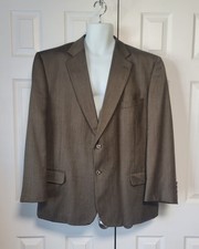 VTG Bert Pulitzer Men's Blazer Sport Coat Brown Wool Blend Two Button 50 Long