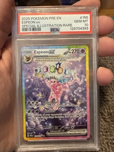 ESPEON EX 2025 POKEMON PRISMATIC EVOLUTIONS SIR #155 PSA 10