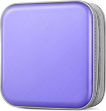 CD Case, 40 Capacity Hard Plastic DVD Case Portable Zipper CD/DVD Wallet Holder
