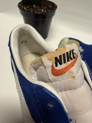 VTG 1970s Nike Bruin Suede Shoes Low Taiwan Blue 4.5 OG 80s