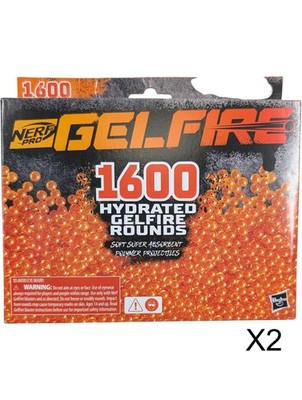 NERF Pro Gelfire 3200 hydratisierte Runden weiche saugfähige Polymergeschosse