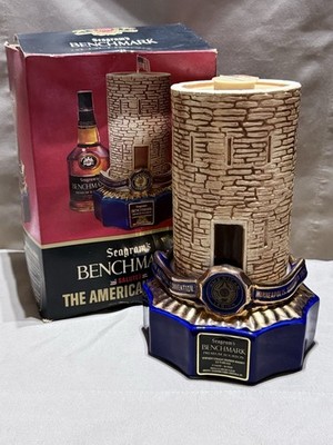 Seagram's American Legion 57th Benchmark Bourbon EMPTY Decanter w correct flag
