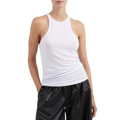 ATM Anthony Thomas Melillo Reverse Racerback Rib Tank White Chalk XS NEW Minimal