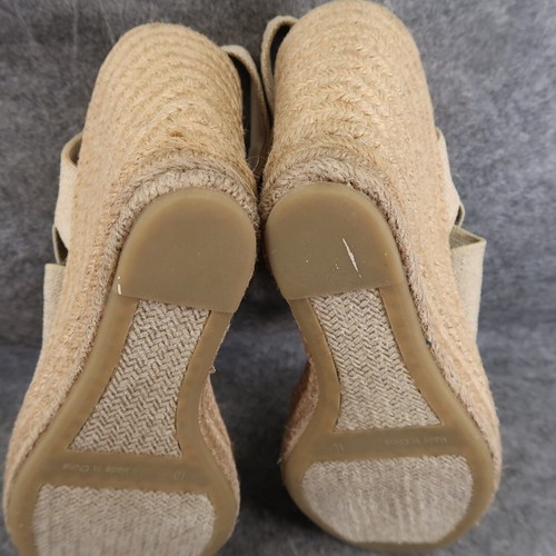 Ralph Lauren Shoes Womens 10 Sandal Wedge Espadrille Platform Strappy Natural - Picture 12 of 17